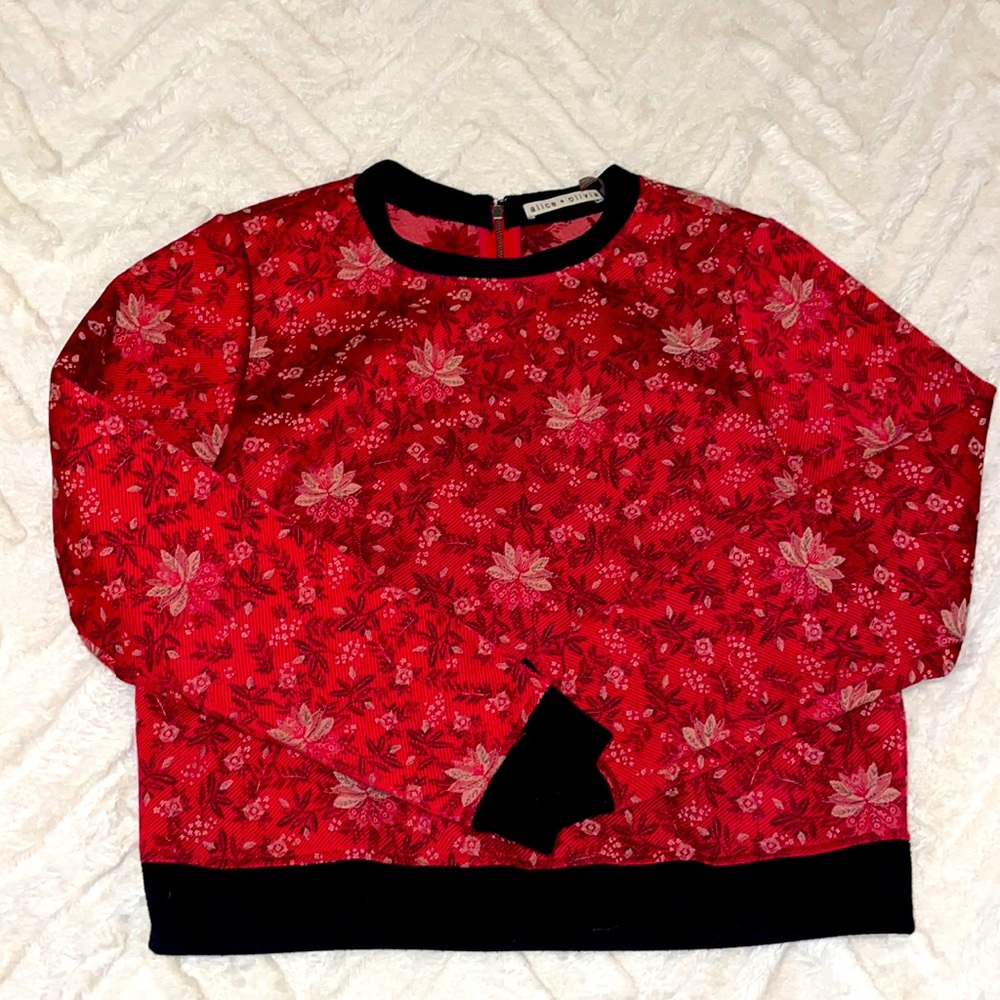 Red sweater top